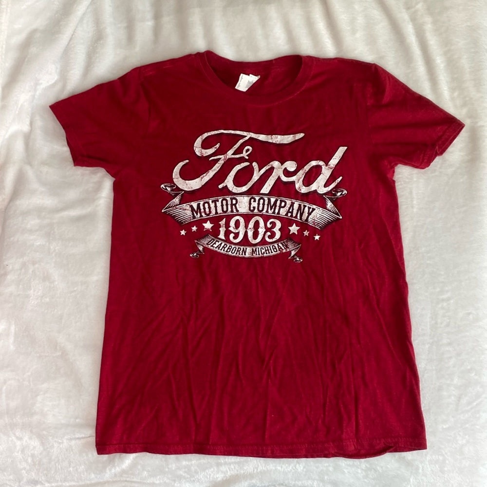 Maroon subtle heather Ford Motor Company t-shirt